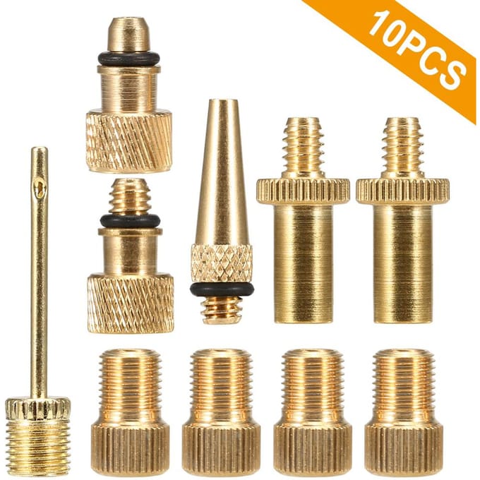 Stel de adapters per klep per bici in. Kit convertitors per klep per 10 PCS beige