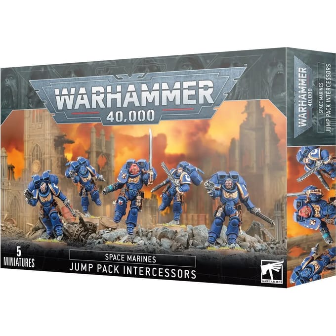 Figurine Games Workshop Warhammer 40k - Space Marines Intercessors avec Reacteurs Dorsaux