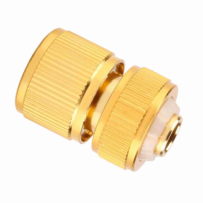 Legering Tuinpijp Snelkoppeling Waterslang Kraanaansluiting Schakelaar Mondstuk beige