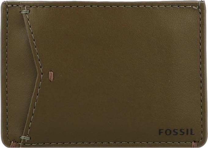 FOSSIL Kaarthouder Joshua Vegan Cactus Card Case Green Moss Groene