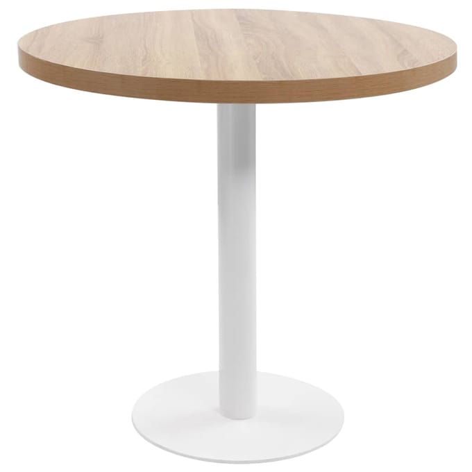 vidaXL - Bistrotafel - 80 - cm - MDF - lichtbruin