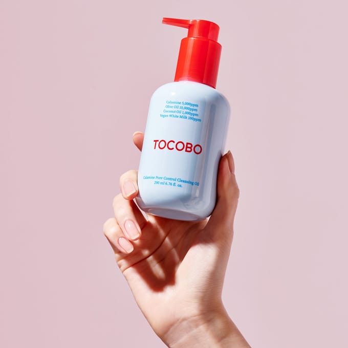 TOCOBO Huile Nettoyante Calamine Pore Control 200 ml - Huile démaquillante pour peaux à problèmes et grasses
