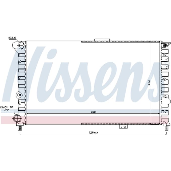 Radiator, motorkoeling NISSENS 60054