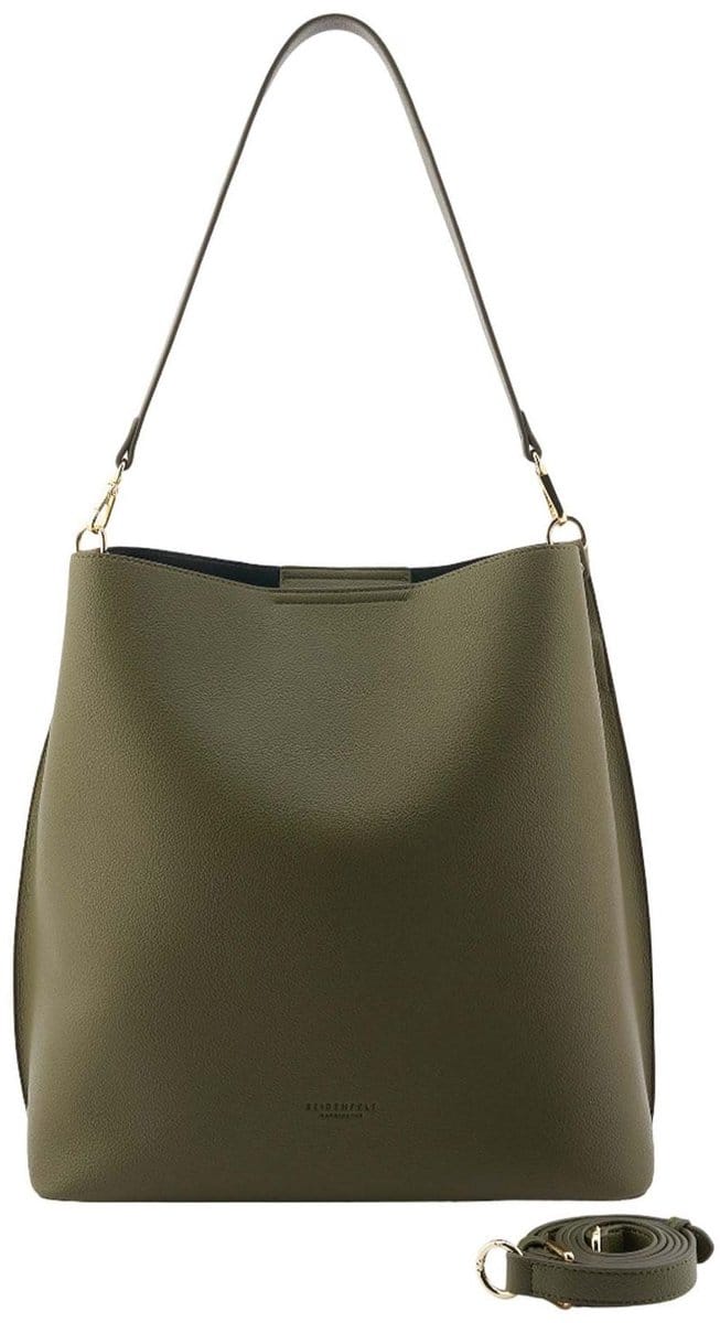 SEIDENFELT MANUFAKTUR schoudertas Meloy Hobo Bag Olive olijfgroen