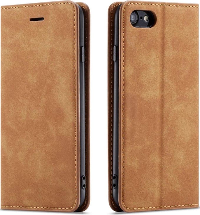 Geschikt voor Apple iPhone 6 - 6s Bookcase | Bruin | Pasjeshouder | Portemonnee hoesje