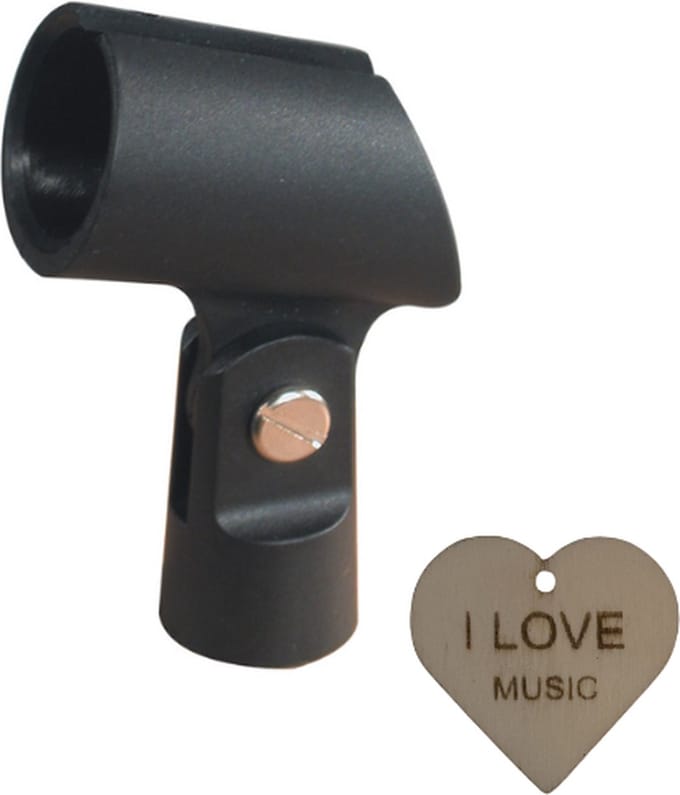 Specter Universele Rubber Microfoon Klem met Sleutelhanger - Microfoon Clip - Microfoon Houder