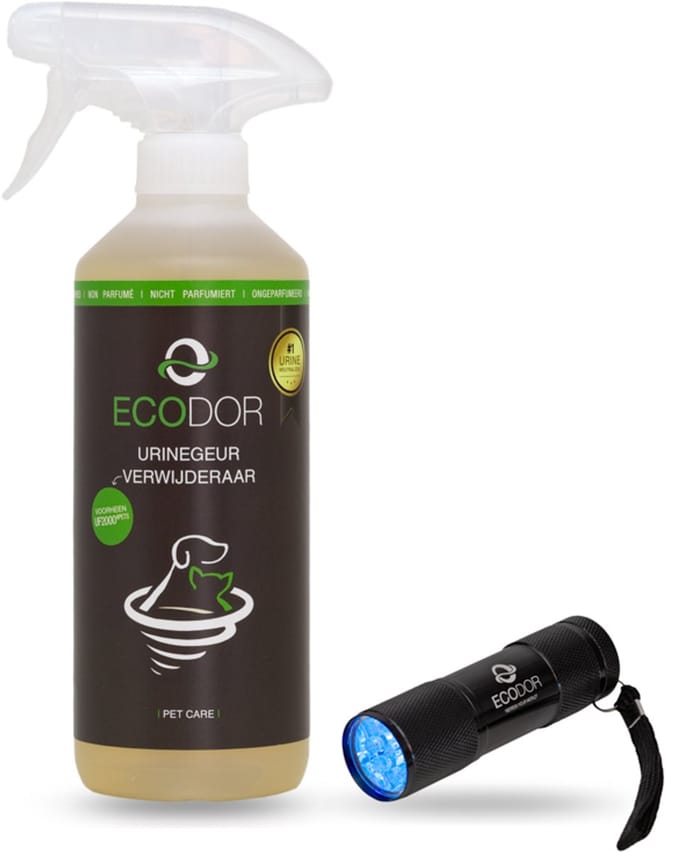 Ecodor UF2000 4Pets urinegeur verwijderaar - 500 ml + EcoLight urine detector