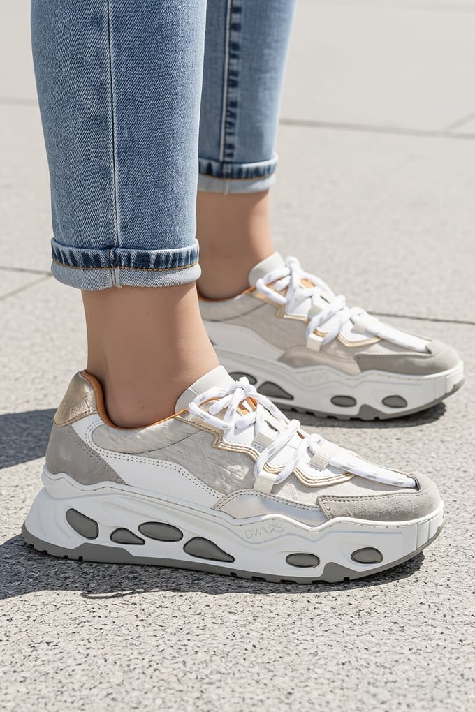 DWRS label Neptunus Denim Champagne / Grey Taglia: 39 | Sneakers Outlet | Donna | Blu