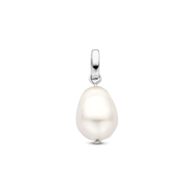 Zilveren gerhodineerde hanger parel 20 mm - 1341005