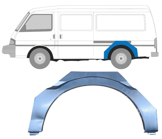 Reparatiepaneel achterspatbord voor Mazda E-Serie 1984-1998 / Links