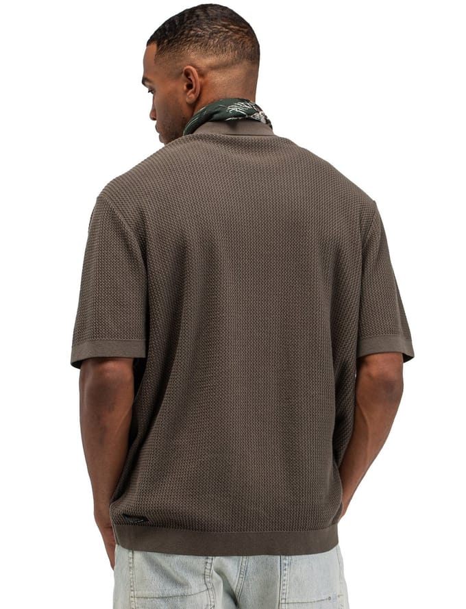 Overhemd doorknoop poloshirt Butcher of Blue structuur