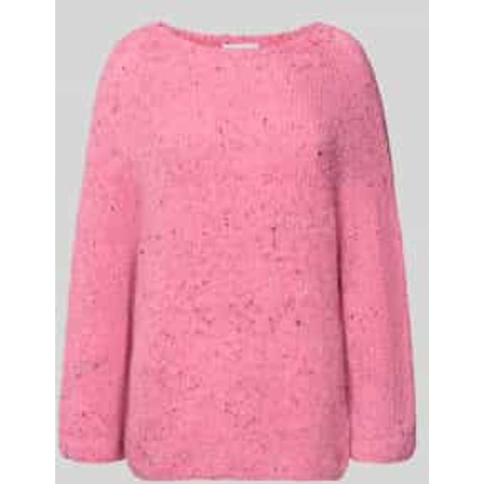 Gebreide pullover met alpaca en 3/4-mouwen