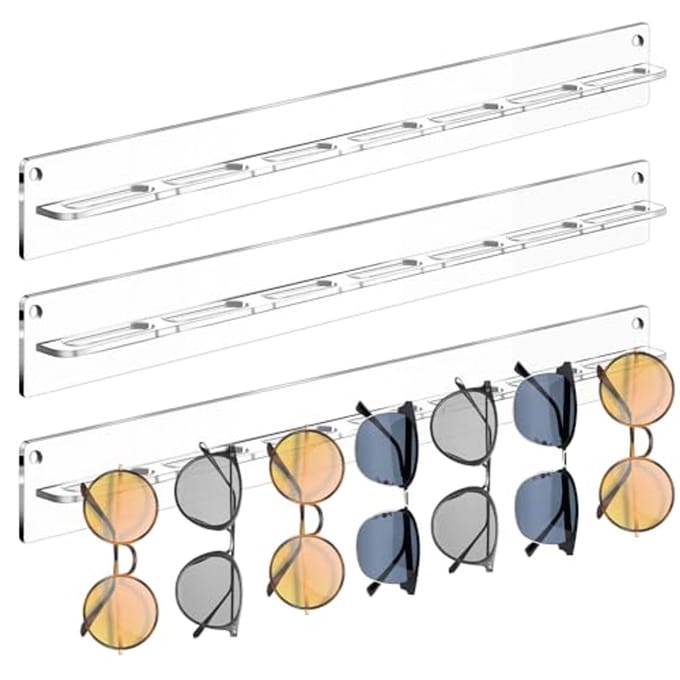 Wandgemonteerd brillenrek voor handige opberging
