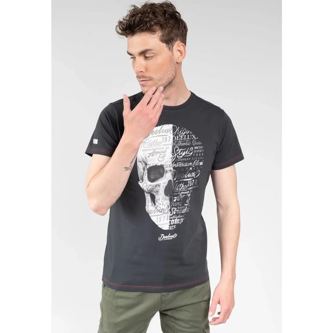 DEELUXE T-shirt met schedelHARNET Charcoal