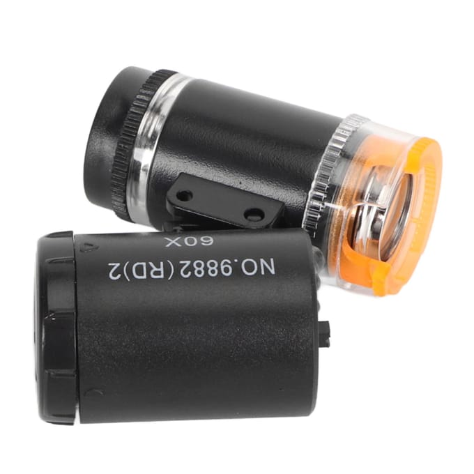 Mini Microscope LED 60X avec Détecteur de Billets UV Angle de Lumière Réglable Microscope de Poche