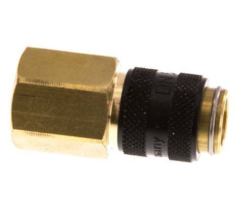 Messing DN 5 Zwart Luchtkoppeling Snelkoppeling G 1/4 inch Binnendraad - CLS5-F-B-BLA-014
