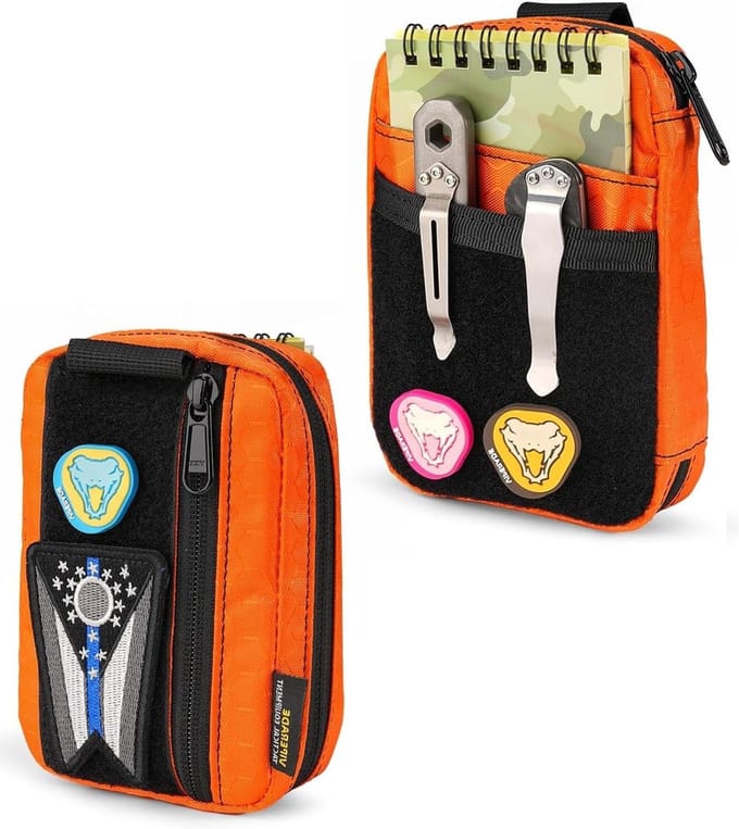 Kleine EDC Pouch Tool Bag voor Pocket Tools en Multi Tools, Organizer met Patch Area voor EDC Gear en Accessoires