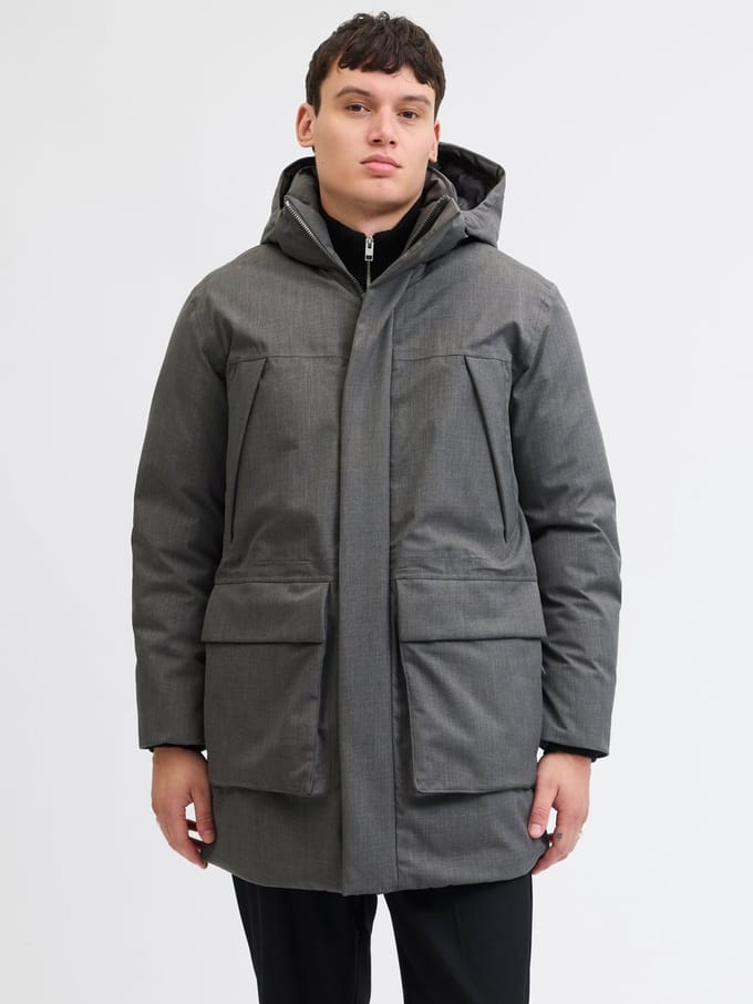 JACK&JONES - JPRCCMOON MELANGE PARKA LN - Heren - Buitenjassen