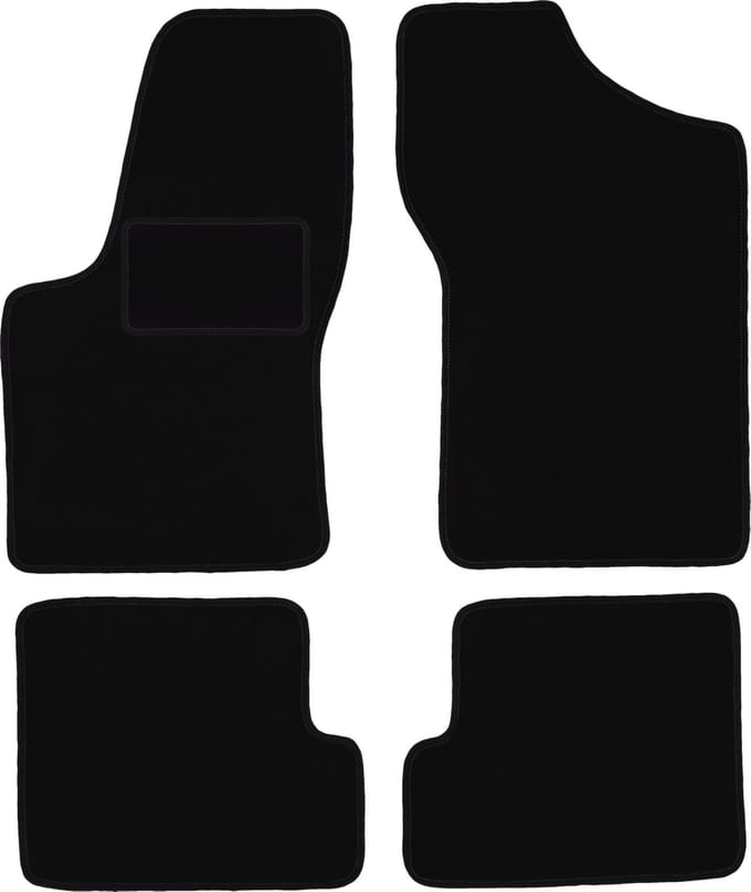 Zwarte veloursmatten voor: Fiat Seicento hatchback (1998-2010)