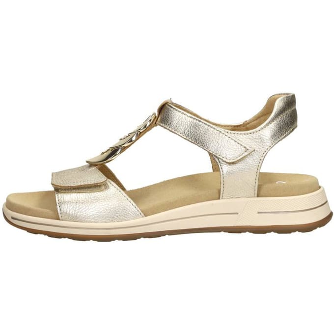 Ara Osaka-S Sandalen Plat - Goudkleur - Maat 37