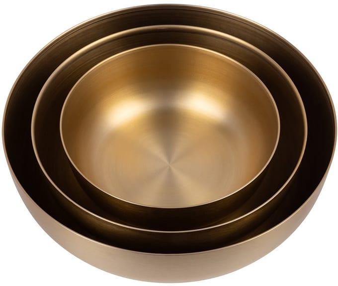 Royal rvs hondenvoerbak goud large 21cm 1800ml