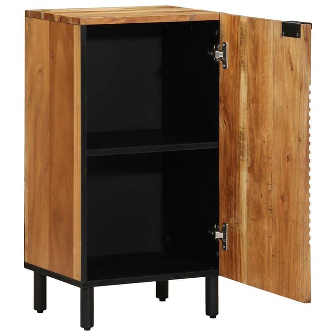 vidaXL - Dressoir - met - plank - Bruin - 40 - x - 33,5 - x - 75 - cm - Massief - Mango - Hout