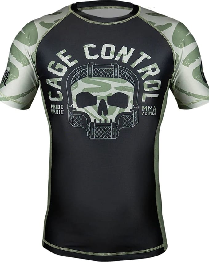 PRIDE or DieE Rash Guard CAGE CONTROL Zwart - S