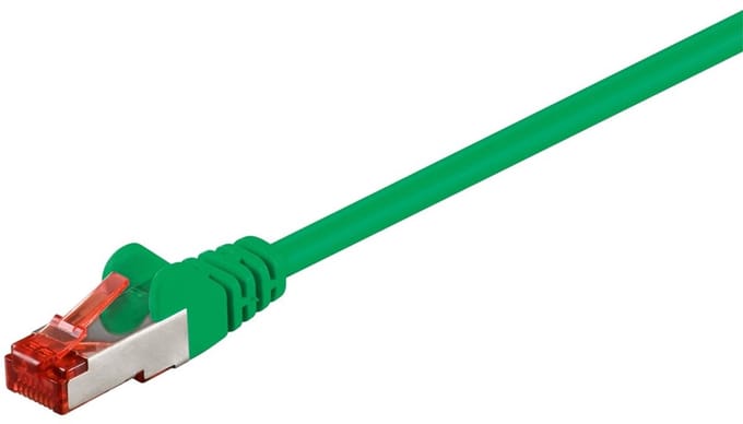 Goobay CAT 6 Patch Cable, S/FTP (PiMF), green 0.5 m