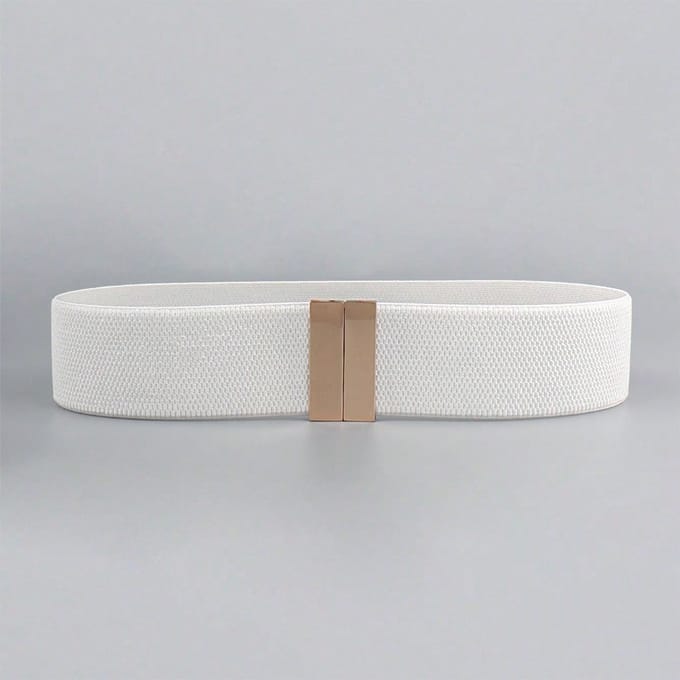 Elastische Brede Riem Dames Veelzijdige Jurk Mode Riem Eenvoudig 75CM wit