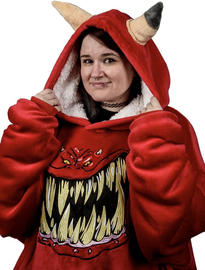 Warhammer 40,000 Red Squig Hooded Blanket