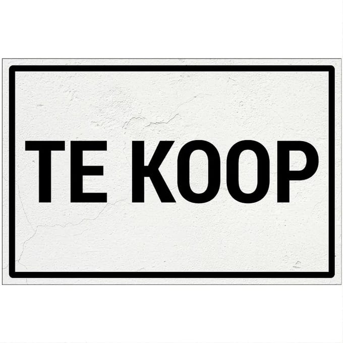 Te koop bord | Forex Re materiaal | 30 x 20 cm