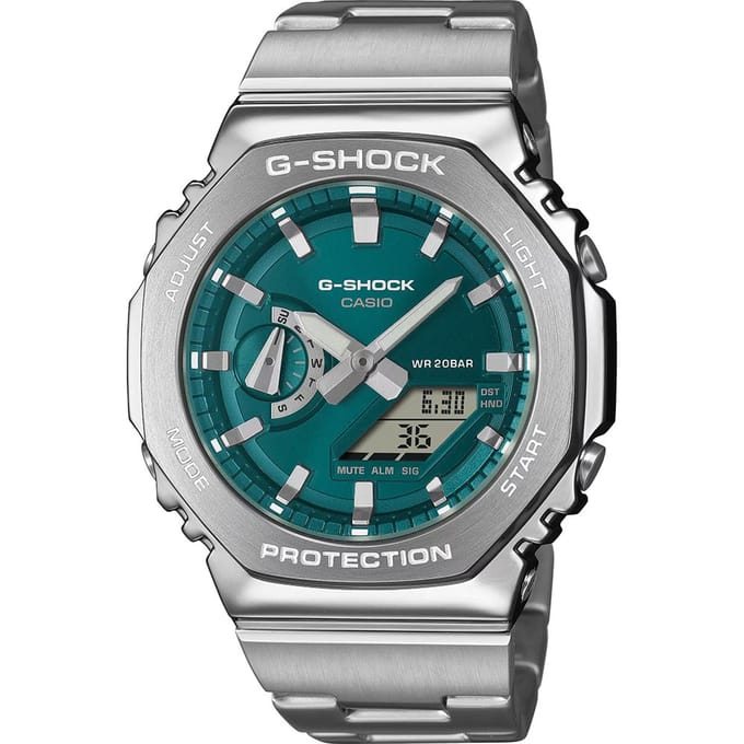 Casio G-Shock GM-2110D-3A1ER Horloge - Staal - Zilverkleurig - Ø 44 mm