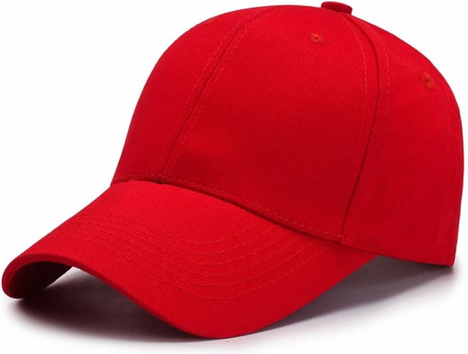 Baseball Cap Heren, Pet Dames, Verstelbaar, 55-60 CM, One Size, Polyester - Rood