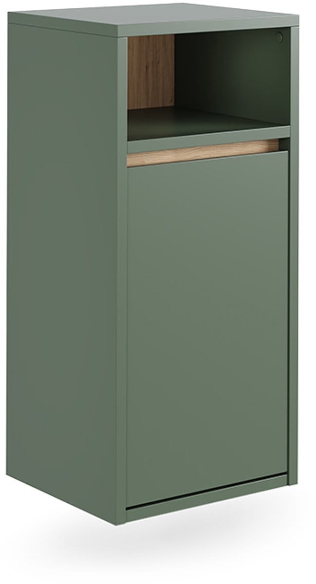 Vicco Viola Badkamerkast – 38 x 80 cm met wasmand Groen/Kunstzinnig