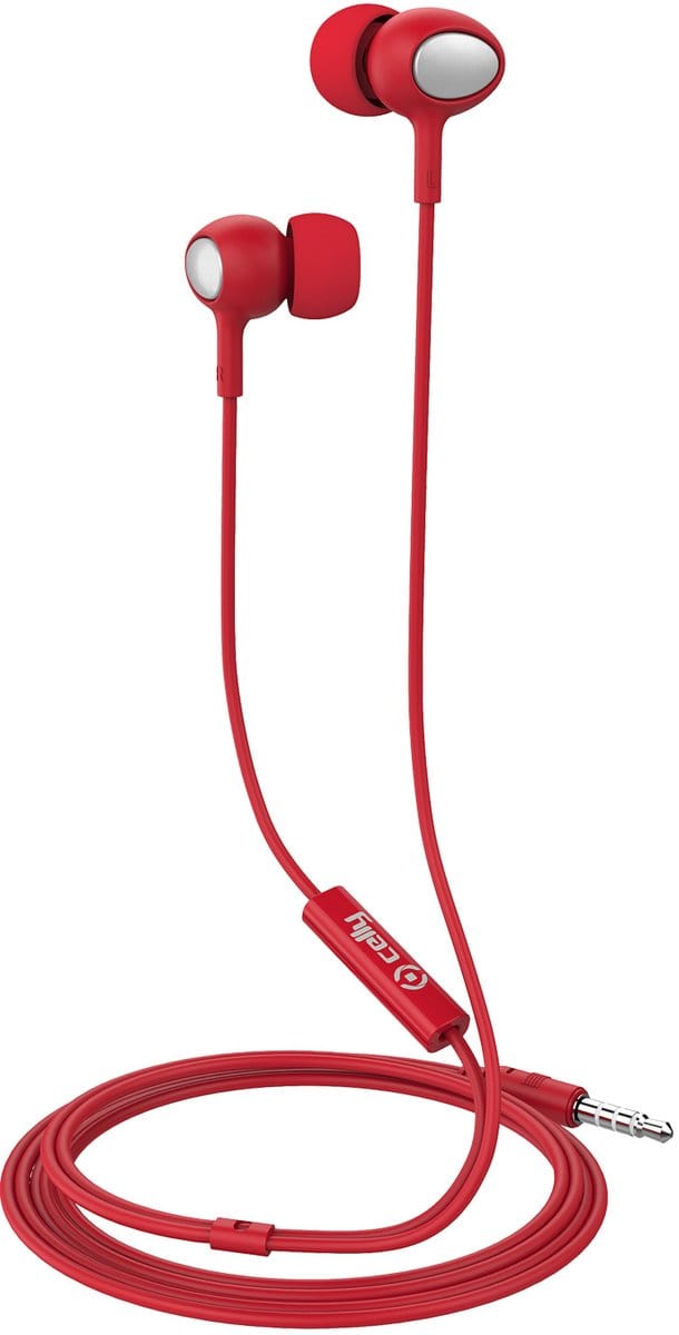In-Ear Stereo Oordopjes UP500, Rood - Kunststof - Celly