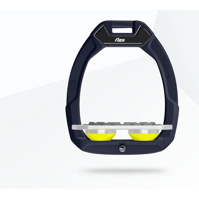 Veiligheidsstijgbeugels Plat Grip Bruin/Grijs/Geel Flex-On Safe-On