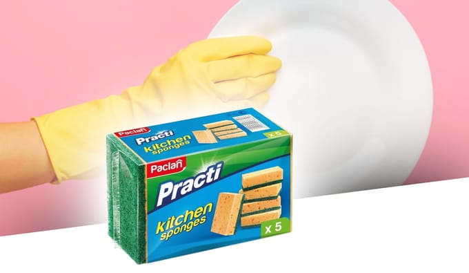 Paclan Practi - Afwassponsen - 5 stuks - Keuken Reinigingssponsjes