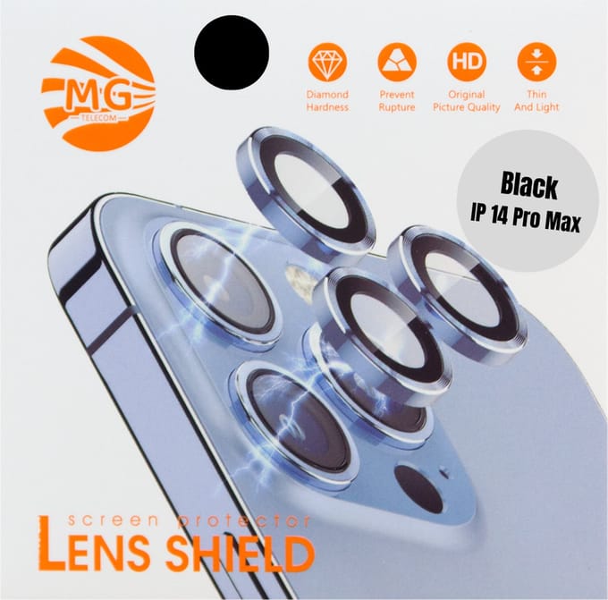 Geschikt voor iPhone 14 Pro Max Camera Lens Protector - Zwart - Eenvoudige Installatie - Camera Protector iPhone 14 Pro Max - Roestvrij Staal - Gehard Glas - Screenprotector