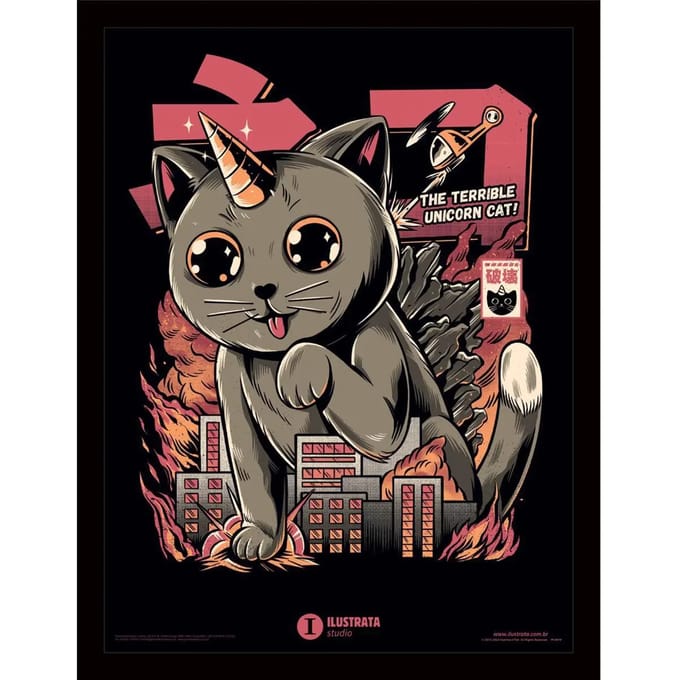 Muurdecoratie kind Pyramid Ilustrata Catzilla