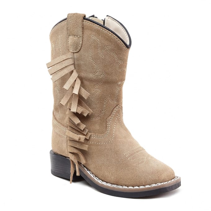 Bootstock Ruffle Sand Mini Cowboylaarzen - Peuters - Camel - Leer