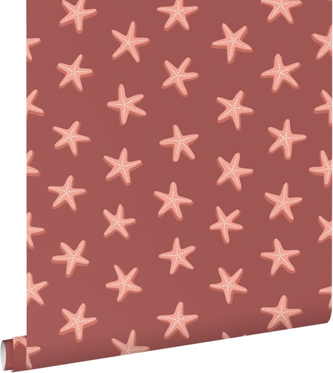 ESTAhome behang zeesterren terracotta roze - 50 x 900 cm - 132041