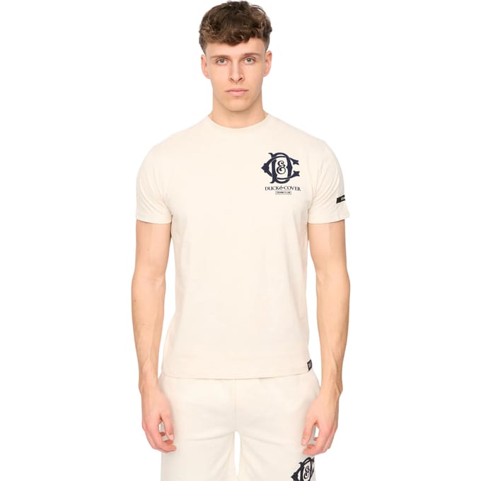 Duck and Cover Heren Randolph Logo Casual T-shirt (Steen)