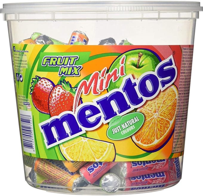 Mentos Fruit Silo - Snoep - Vegan - 1x120stuks