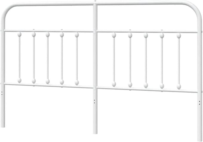 Hoofdbord Metaal - Hoofdeinde Bed - Slaapkamer Aankleden - Robuuste Metalen Constructie - 160 cm - Wit