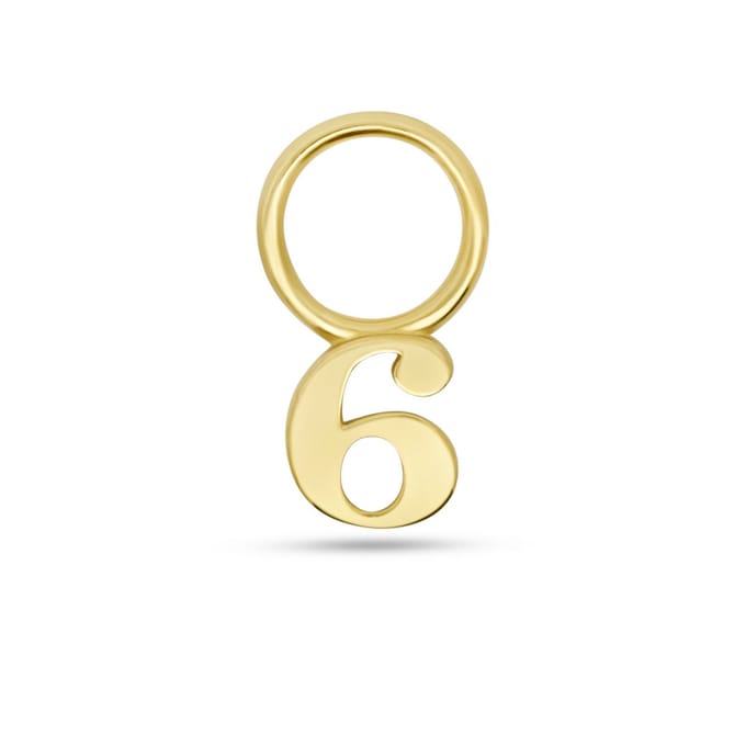 New Bling - 9NBG-O157-6 - 14K geelgoud – Bedel – Nummer 6