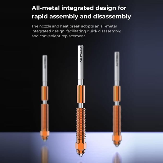 Creality 0.4mm QuickSwap Nozzle HighFlow Printing Volledig metaal Geïntegreerd ontwerp Eenvoudige installatie veelkleurig