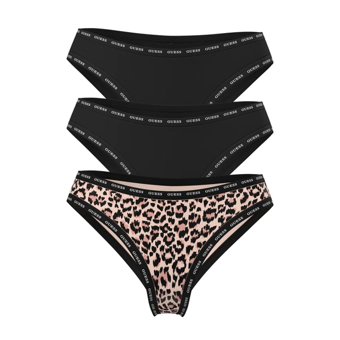 Geprinte Braziliaanse slip voor dames Guess Basic (x3)