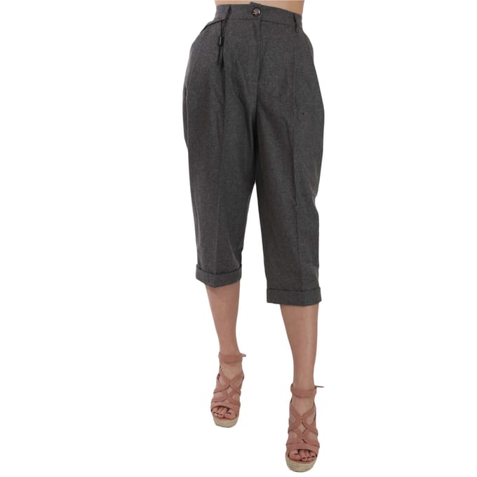 Dolce & Gabbana Dames Wollen Geknipte Broek Geplooide Broek