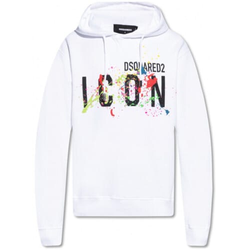 DSQUARED2 Icon Splatter Hoodie voor Heren - Maat: XXL gray
