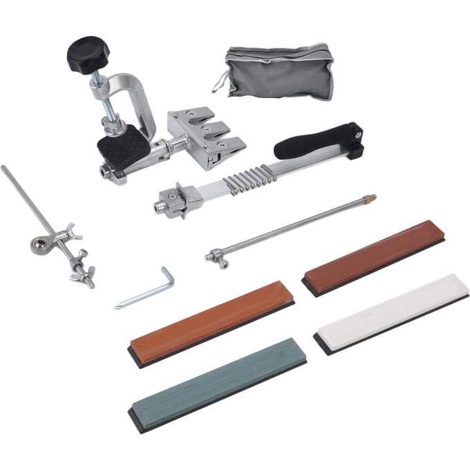 Rehoo Pro affûteur de couteaux robuste pierre à aiguiser professionnelle outils de cuisine à Angle constant RH 006 gray
